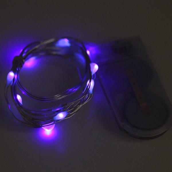new 1m fairy lights string soft purple 10 led vine bouquet uv fairy lights