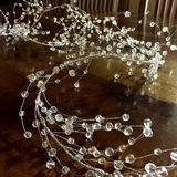 120cm Faceted Crystal Ball Beaded Branch Wire Garland