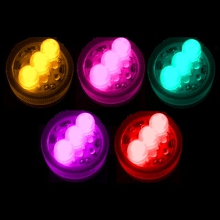 10pk Super Bright Submersible Floralyte LED Lights 3-Bulbs