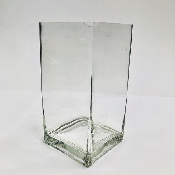 New Clear Glass 10cm X 25cm Square Vase Wedding Decoration Event