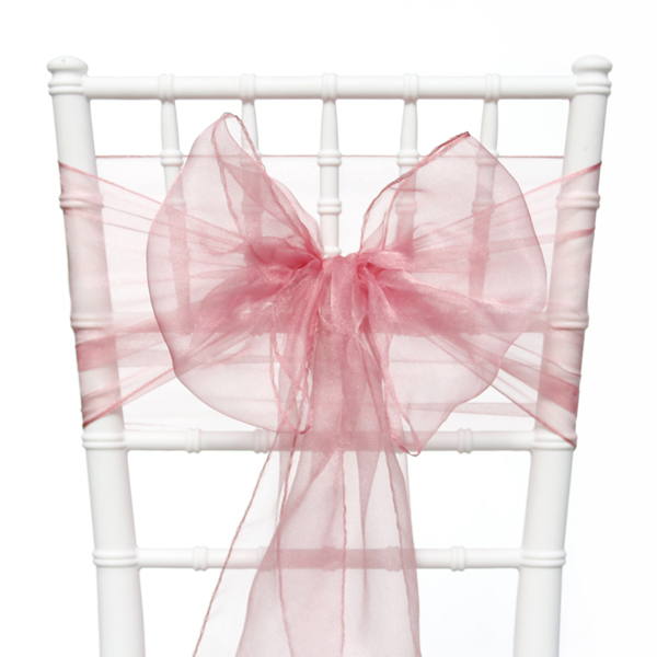 Dusty rose hotsell chair sash