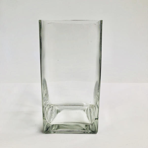 New Clear Glass 10cm X 25cm Square Vase Wedding Decoration Event