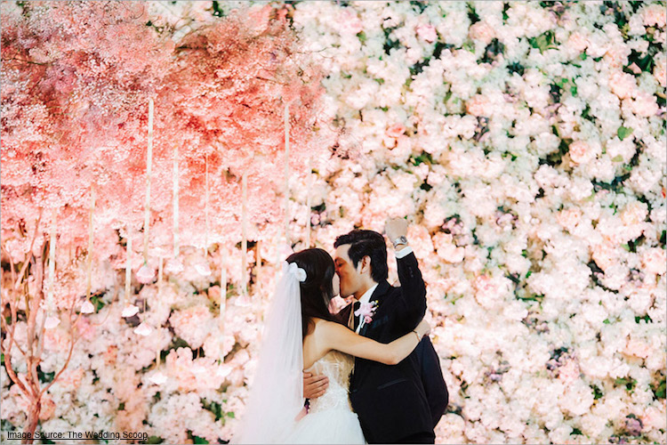 Flower Wall Wedding Decoration