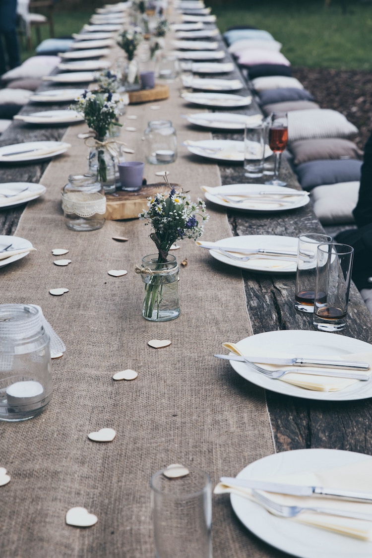 DIY Decorations Wedding Table Burlap