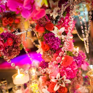 10pk Crystal Bead Garlands Small Round 50cm