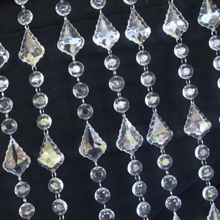 10pk Crystal Bead Garlands Baroque 50cm