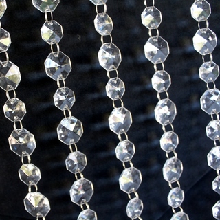 10pk Crystal Bead Garlands Octagonal 50cm