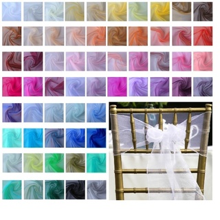 10pk Organza Chair Sashes 18cm x 275cm