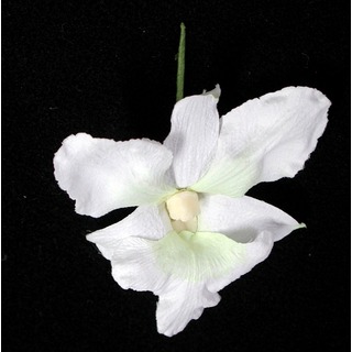 White Real Touch Dendrobium Orchid Flower Head
