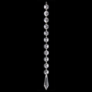 12pk Long Icicle Hanging Acrylic Crystal Bead Tree Ornaments