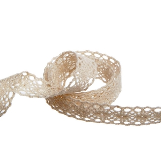 20m Ribbon Crochet Lace 19mm Wide - Cream Florence