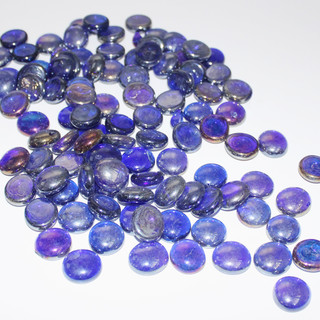 500g Dark Blue Iridescent Glass Wish Bubbles