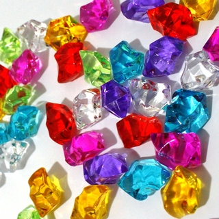 Large Acrylic Ice Crystals Clear or Coloured 500g 