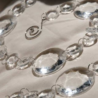 1.8m Combination Round Crystal Bead Garland with Scroll Hook