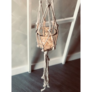 Small Macrame Glass Hanging Decoration