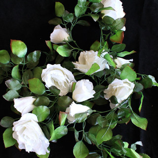 White Rose Greenery Garland