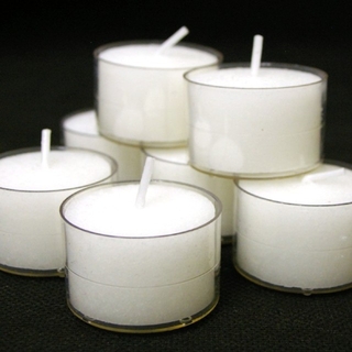 50pk 9 Hour Tealight Candles Clear Acrylic Cups