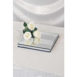 30cm Square Display Mirror with Acrylic Detail Side