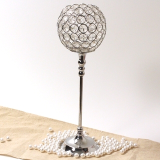 Beaded Crystal Ball Candelabra