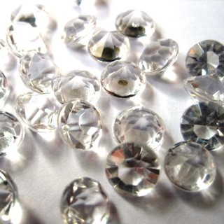 18mm Clear or Pink Diamonds Confetti Table Scatters 500g (270pcs)