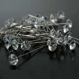 100pk Short Diamond Head Florist Corsage Pins 38mm