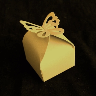 50pk Gold Butterfly Favour Boxes
