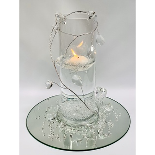 120cm Crystal Teardrop Bead Wire Garland - Large
