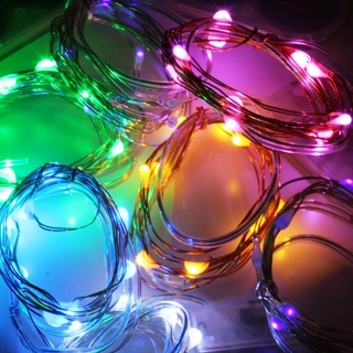 1m Wire Fairy Lights 10 LED Bulbs Battery Operated