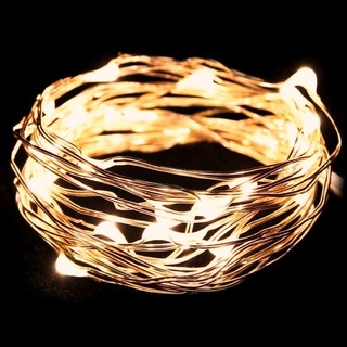2m Copper Wire Fairy Lights 20 LED Bulbs Battery Operated