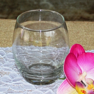 Large Glass Tealight Candle Holder Oval Egg Shaped