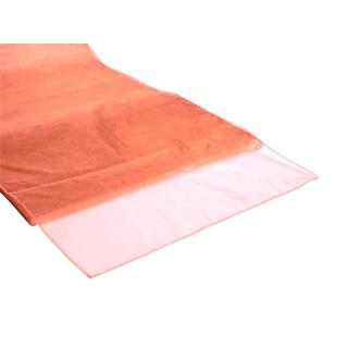 Golden Coral Organza Table Runner 27cm x 3m